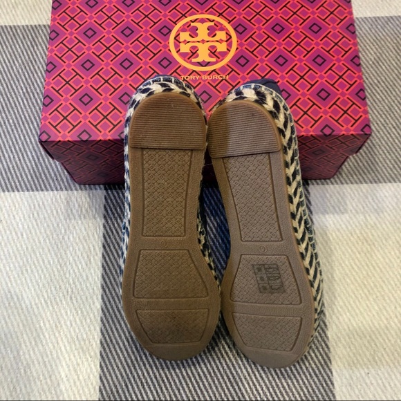 Tory Burch Platform Color Block Espadrille Denim 6 - Picture 3 of 3